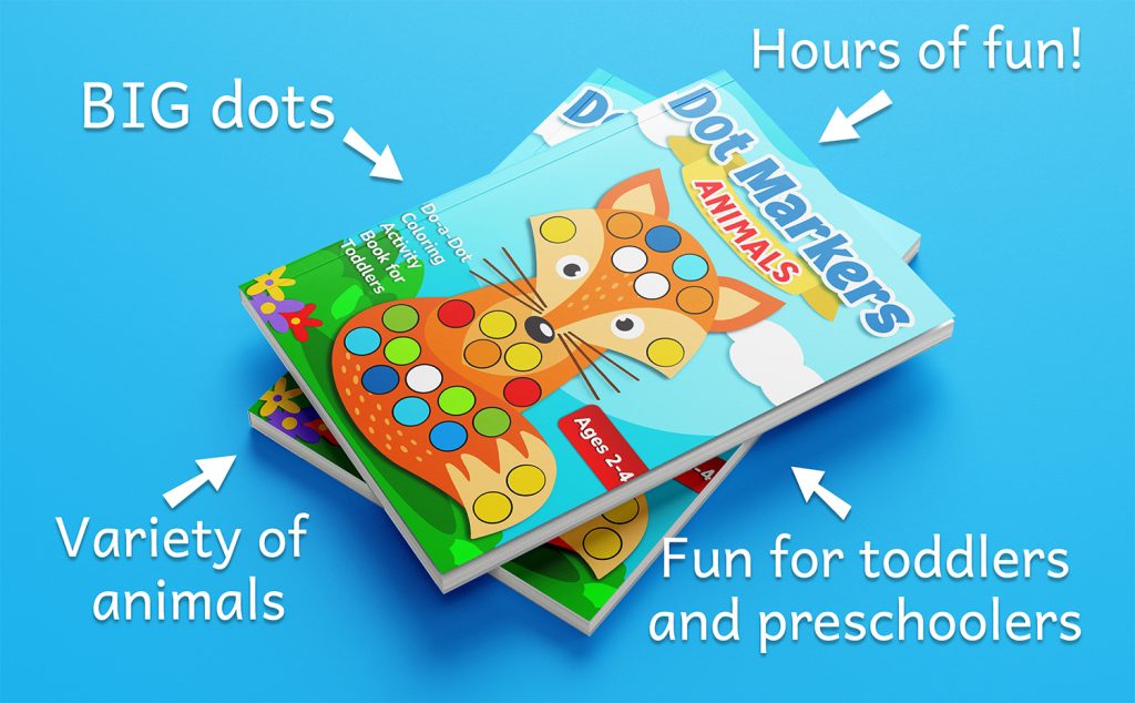 Featuring Big dots and hours of fun, this dot markers activity book is suitable for toddlers and little kids.