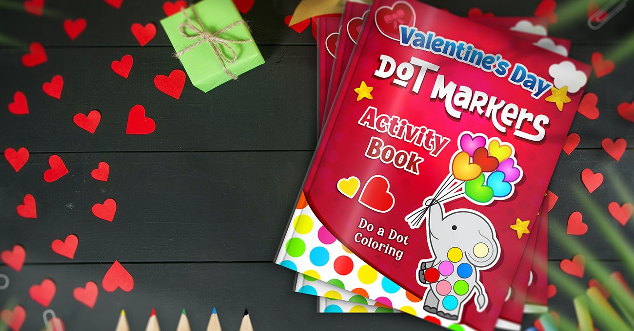 Valentine's Day Dot Marker Activity Colouring Book