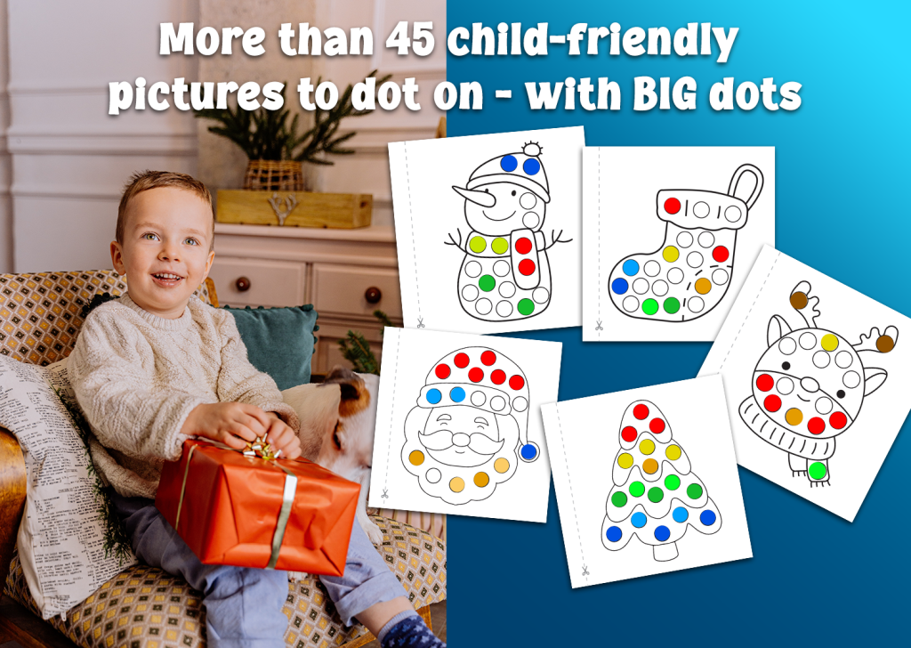 Christmas Dot Markers Activity Book with big dots