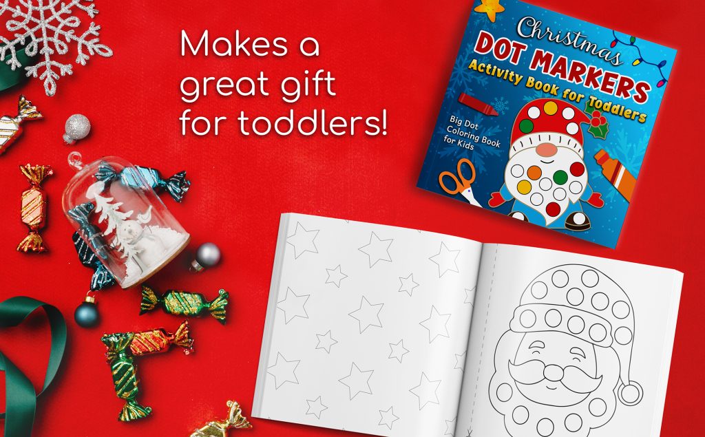 Xmas dot markers book makes a great gift for toddlers and preschoolers