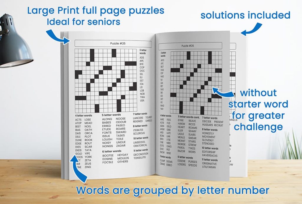 Word Fill Ins Puzzle Book Features