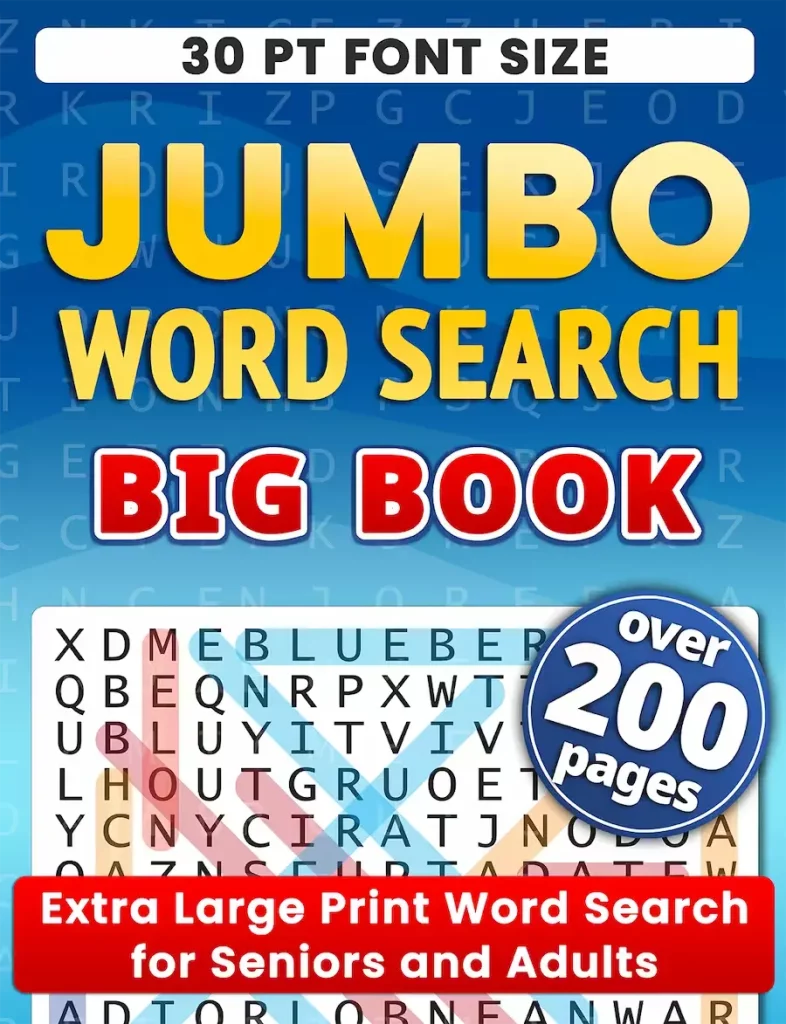 Jumbo word search big book for seniors