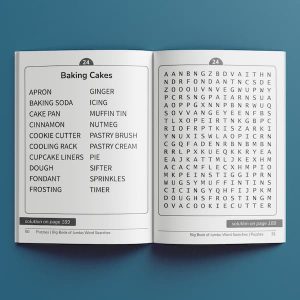Themed extra large print word search