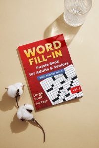 Word fill ins easy puzzle book