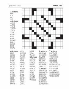 Challenging difficulty for seasoned puzzlers with 17x17 grid size