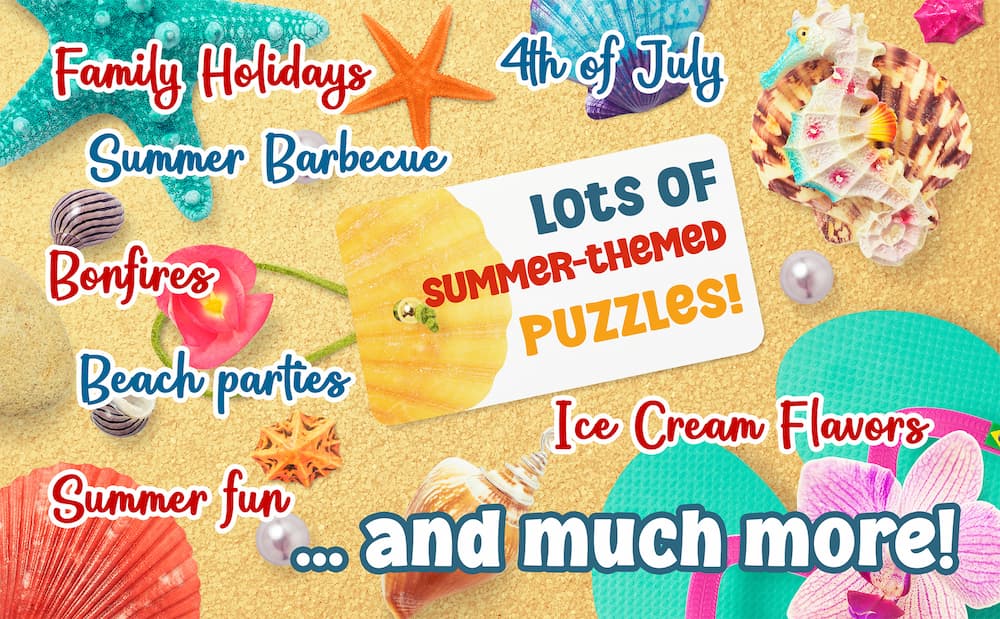 Summer Word Search Puzzles in Large Print