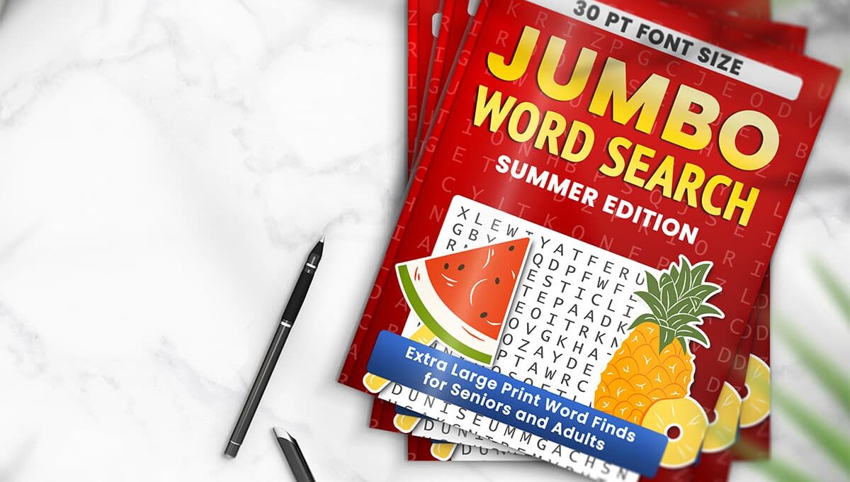 Extra Large Print Summer Word Search Puzzle Book