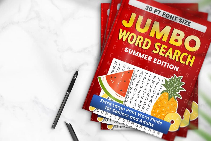 Extra Large Print Summer Word Search Puzzle Book