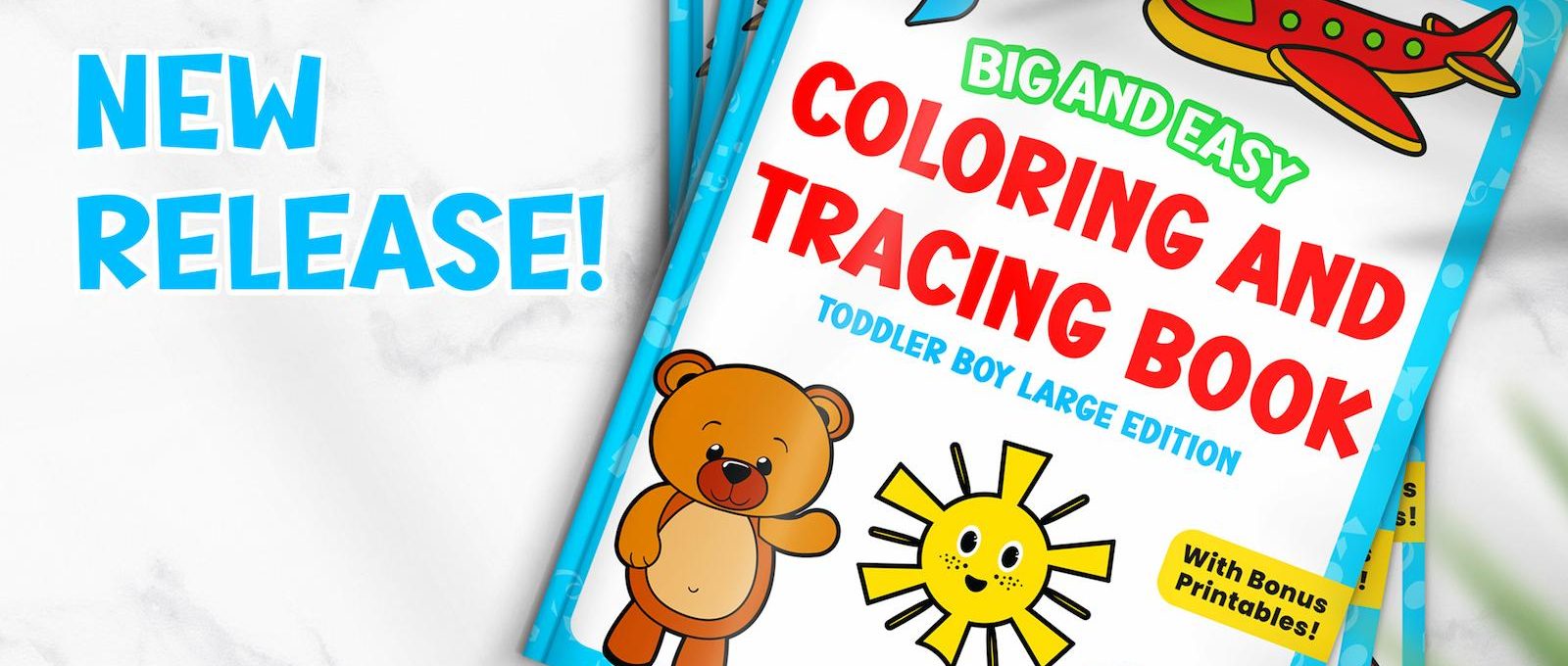 Big and Easy Toddler Coloring and Tracing Book